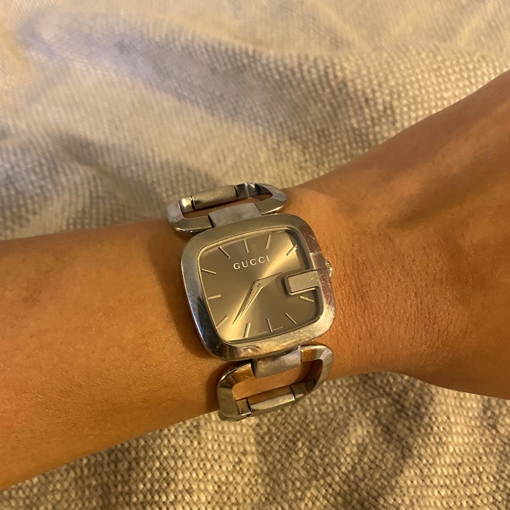 G-Gucci Brown Dial Stainless Steel Quartz Watch